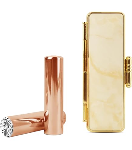 Amazon.co.jp: 印鑑 【銅印鑑】 黒檀+銅印鑑セット 12mm`18mmサイズ